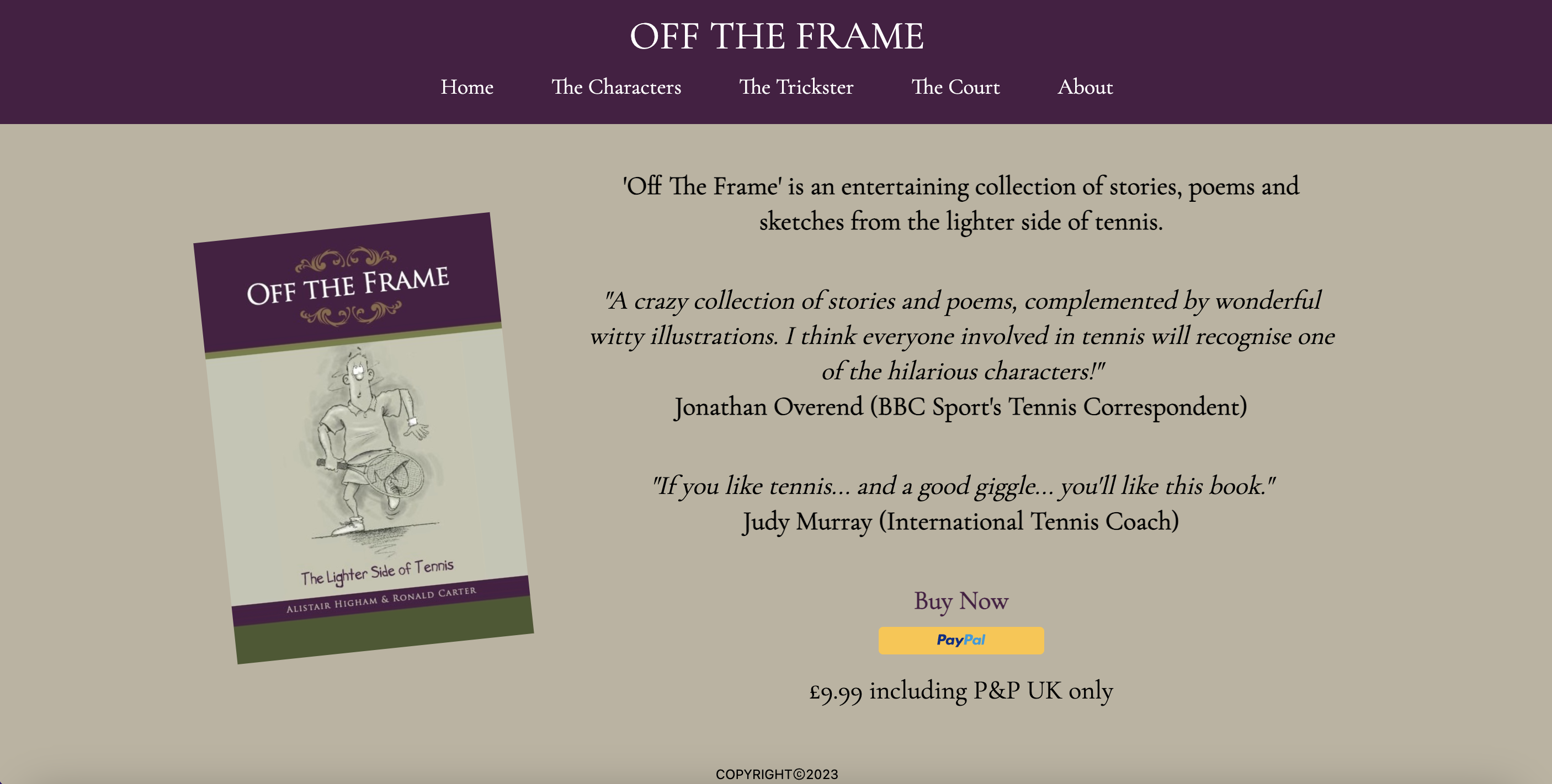 Off The Frame book website